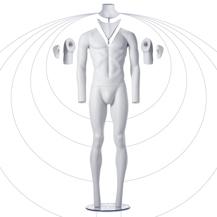 Mannequin homme modulable pour packshot habillement