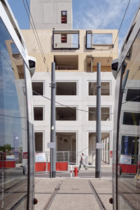 Chantier de construction d'un immeuble en bois à Lyon