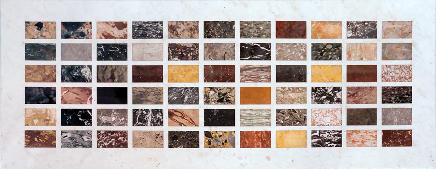 Nuancier marqueterie marbre