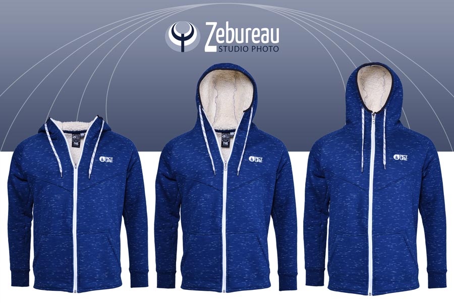 3 variantes de packshot ghost avec capuche